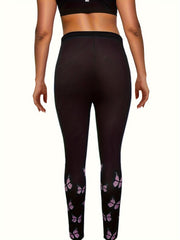 Glitter Butterfly Print Long Sleeve Lounge Set