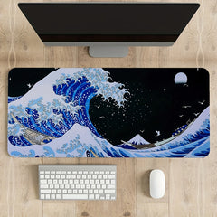 XL Anti-slip Mouse Pad - Boats & Waves Night Sky