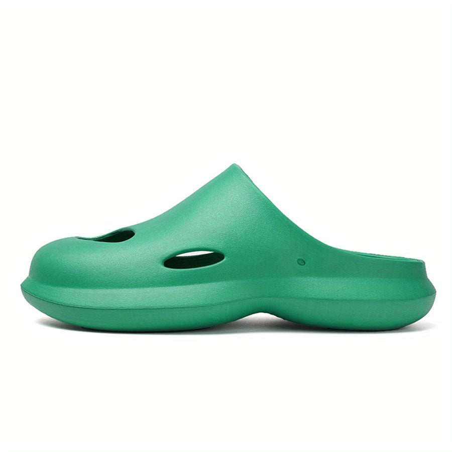 Men's Closed Toe Hollow Out Clogs - Soft Sole Walking Sandals