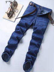 Men's Casual Street Style Straight Leg Denim Pants