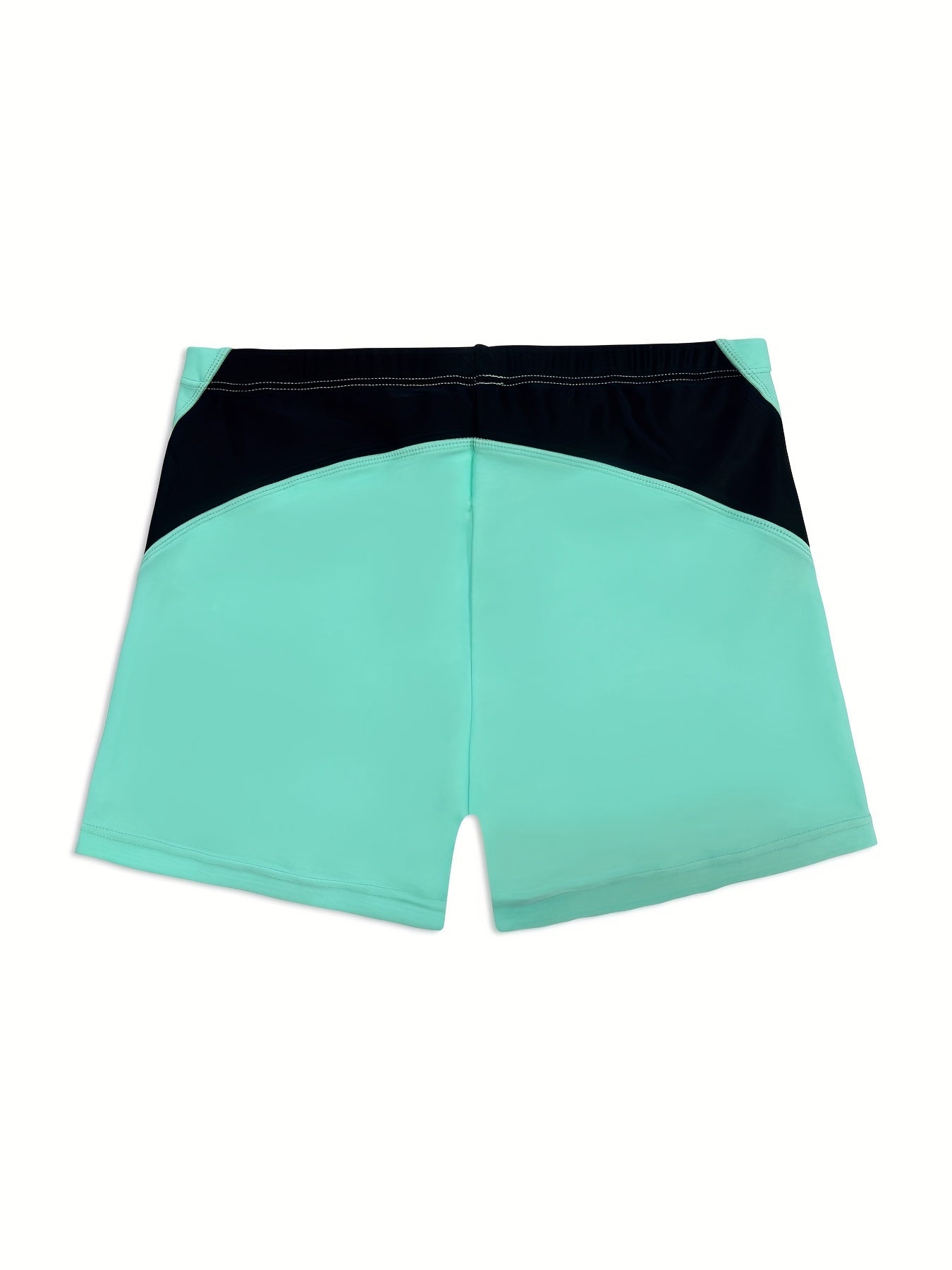 Men's Block Swim Trunks Vintage Style High Stretch Breathable Fabric