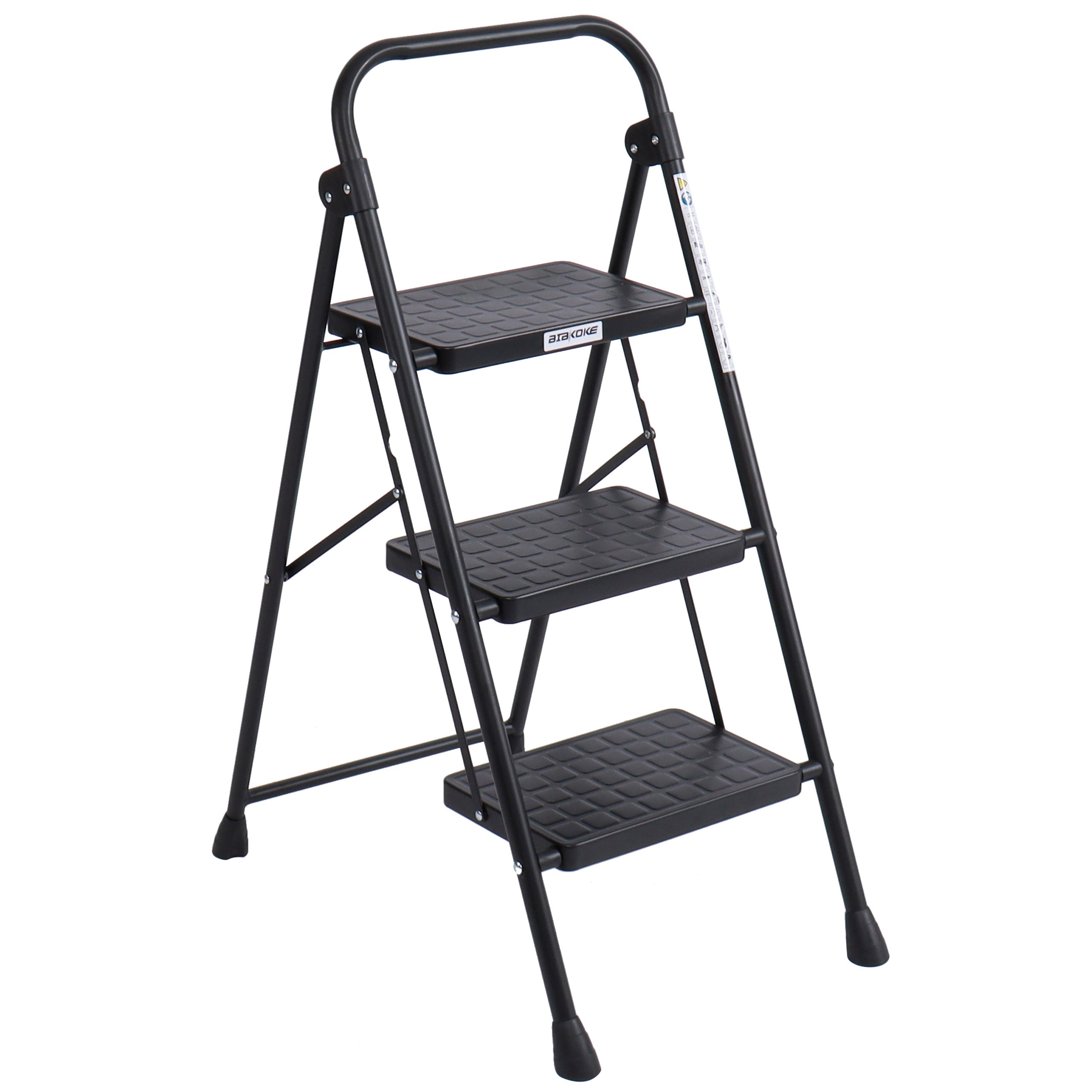 2 Step Folding Step Stool Non Slip Rubber Lightweight Sturdy Durable Step Ladder