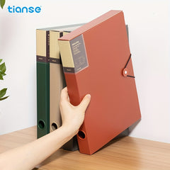 TIANSE A4 Storage File Cartridge Cover Plastic File Box Elastic Drawstring