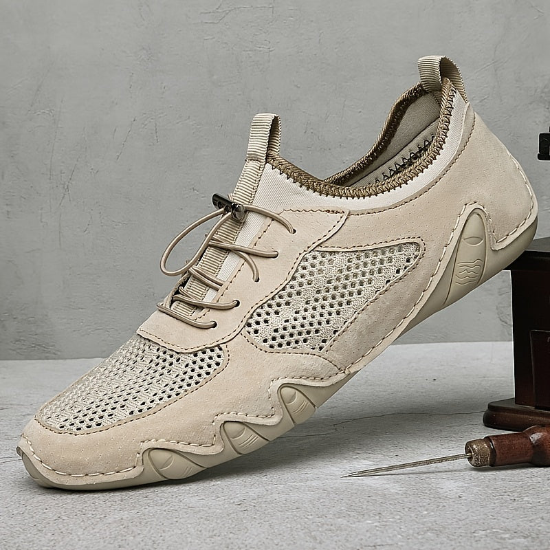 Men's Mesh Lightweight Drawstring Sneakers Outdoor Walking Hiking Shoes