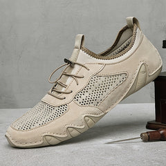 Men's Mesh Lightweight Drawstring Sneakers Outdoor Walking Hiking Shoes