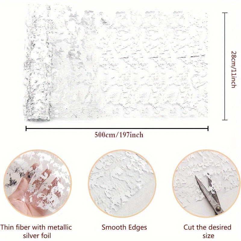 Rectangular Silver Thin Gauze Tablecloth