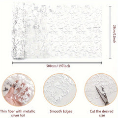 Rectangular Silver Thin Gauze Tablecloth