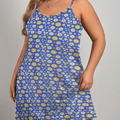 Retro Floral Print Cami Sleep Dress