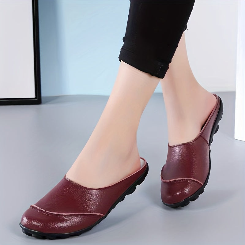 Women's Closed Toe Flat Mules Slip On Slippers