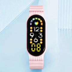 Girl Teens LED Electronic Watch Heart Touch Screen Weekly Date Sports Student