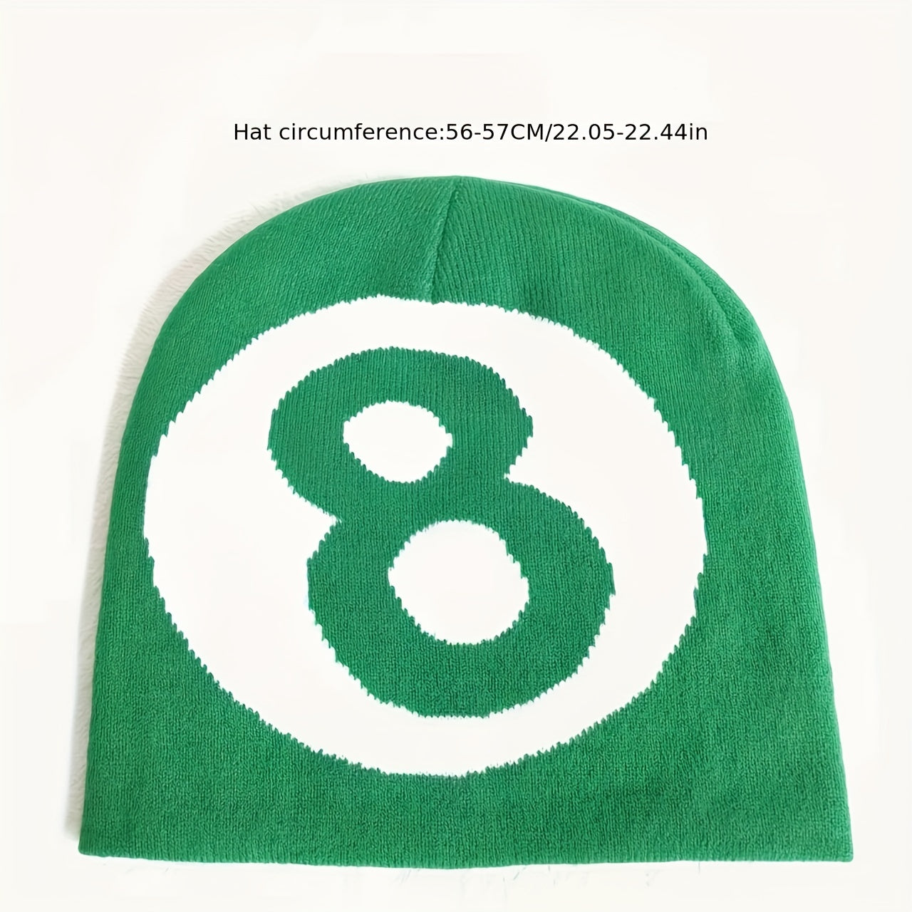 Block Number Jacquard Beanie Hip Hop Skull Cap Warm Knit Hat