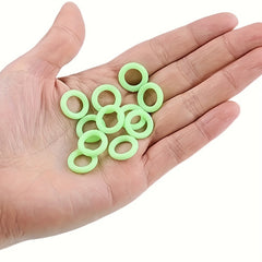 10pcs Green Camping Nail Luminous Rings Tent Accessories