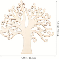 10pcs Wooden Tree Embellishments DIY Crafts