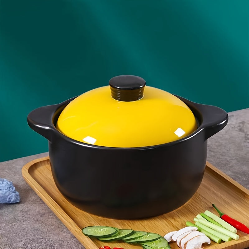 Ceramic Casserole Pot Heat Resistant Cooker Stew Cooking Pot