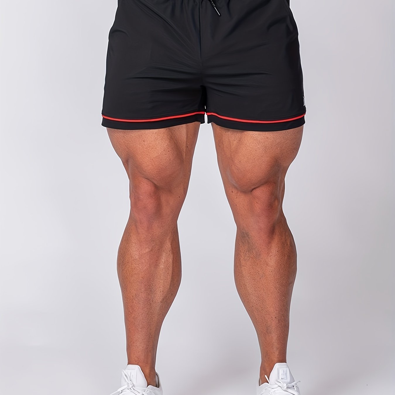 Men's Drawstring Basketball Training Shorts Solid Loose Shorts