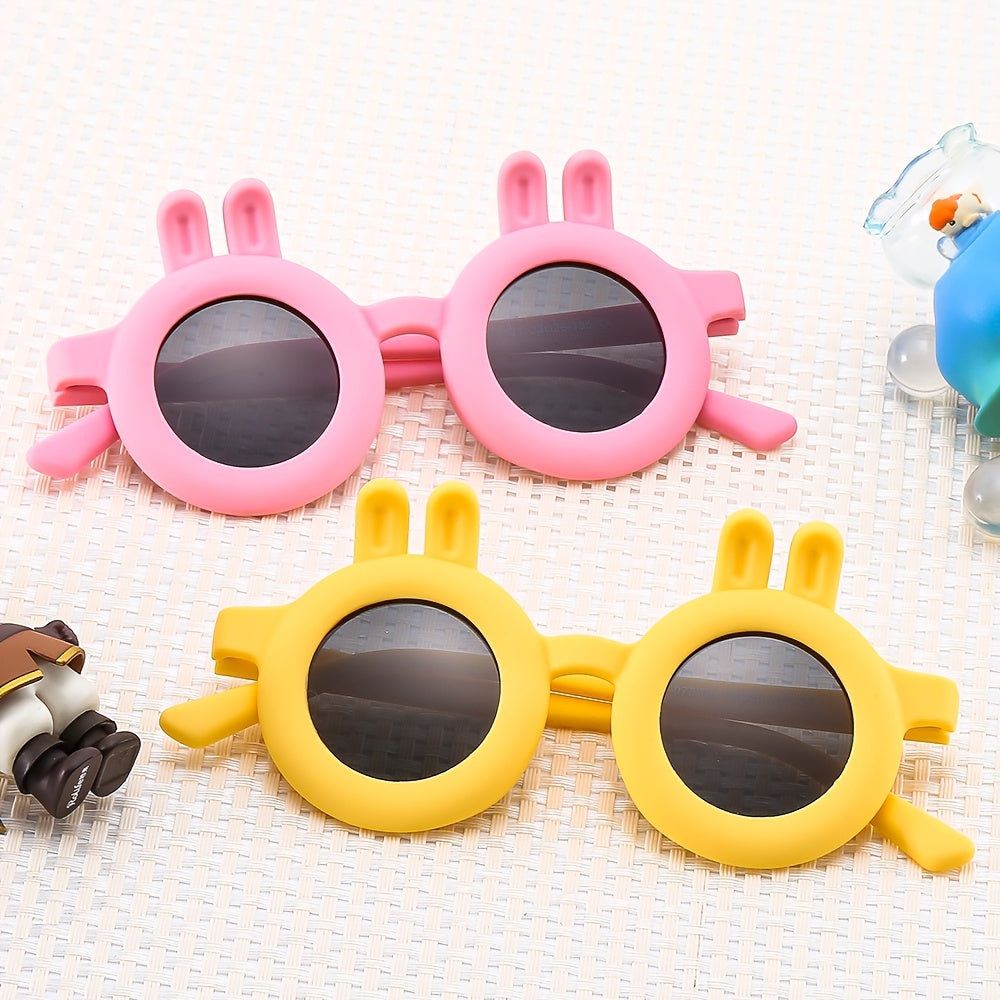 Kids Rabbit Ears Sunglasses Polarized Soft Silicone Outdoor Party Traveling