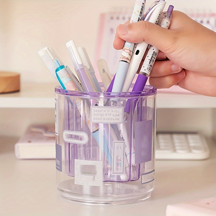 Rotating Clear Pen Storage Organizer
