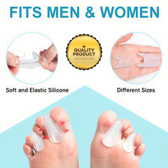 Toe Separators Gel Toe Spacers Bunion Corrector for Men and Women
