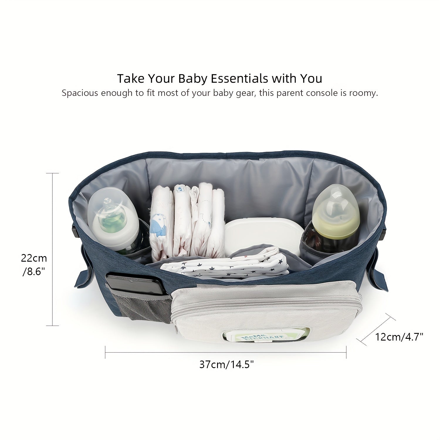 Baby Stroller Bag Mommy Bag Storage Shoulder Insulation