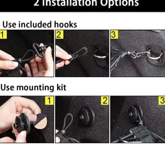 Truck Bed Cargo Net Elastic Storage 12 Mounting Accessories Mesh Pouch
