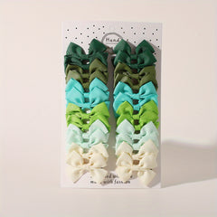 24pcs Children's Bow Hair Clip for Holiday Party Girls Ponytail Clip