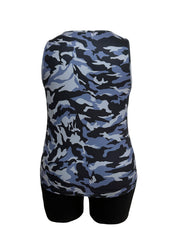 Camo Print Tank Top & Shorts Set