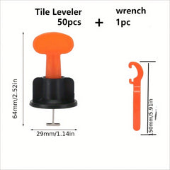 50pcs Reusable Tile Leveling System Kit for PRO and DIY