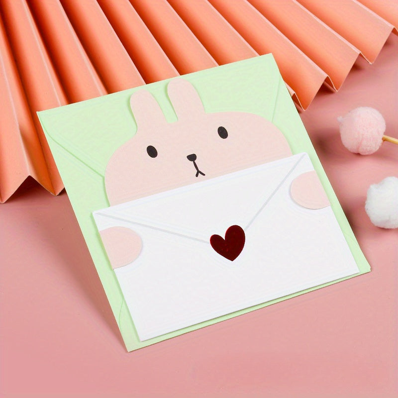 Animal Cartoon Birthday Greeting Card Postcard
