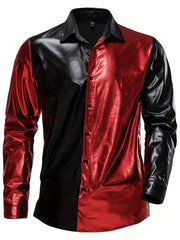 Men's Contrast Casual Shirt Long Sleeve Regular Fit