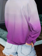Block Letter Print Sweatshirt Long Sleeve Top