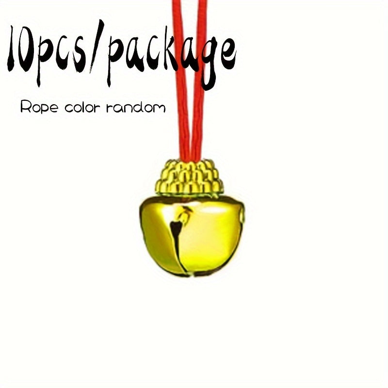 10pcs Christmas Bell Necklace Holiday Party Necklace Decoration