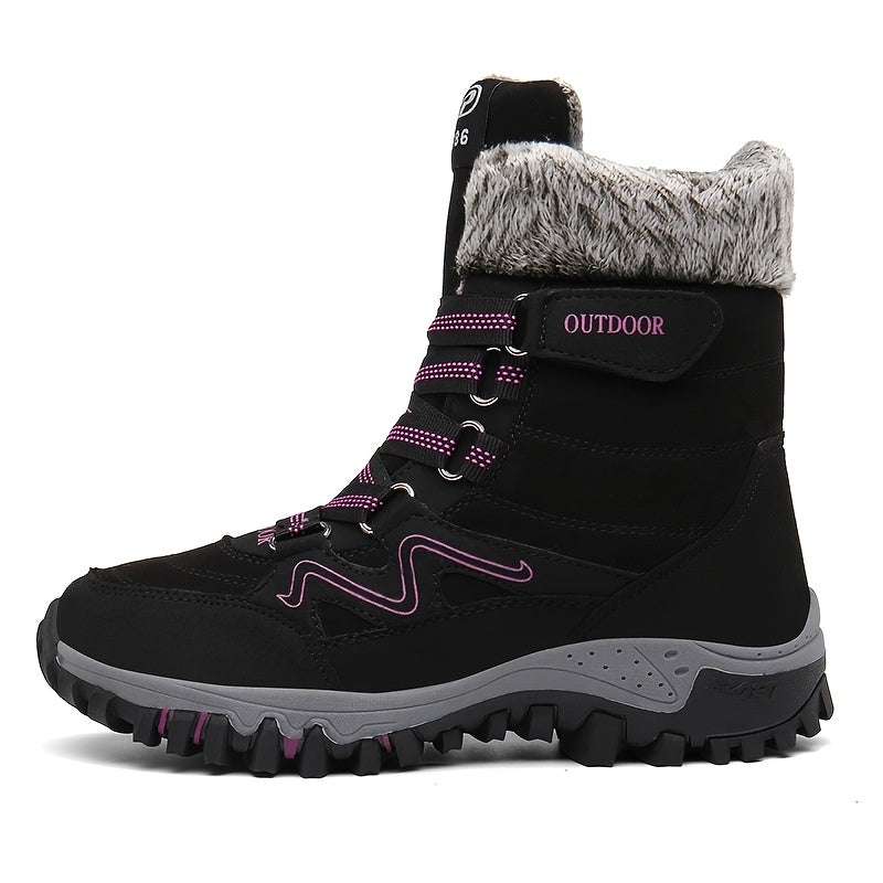 Plush Snow Boots Warm Hiking Shoes Women's Footwear