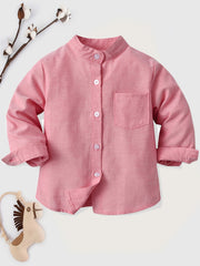 Boys Collarless Button Up Shirts