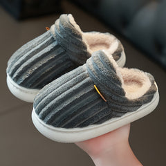 Cozy Fleece House Shoes For Girls - Slip On Indoor Walking Shoes