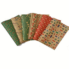 6pcs Christmas Wrapping Paper Folded 27 x 55in, Snowmen Candy Canes Tree