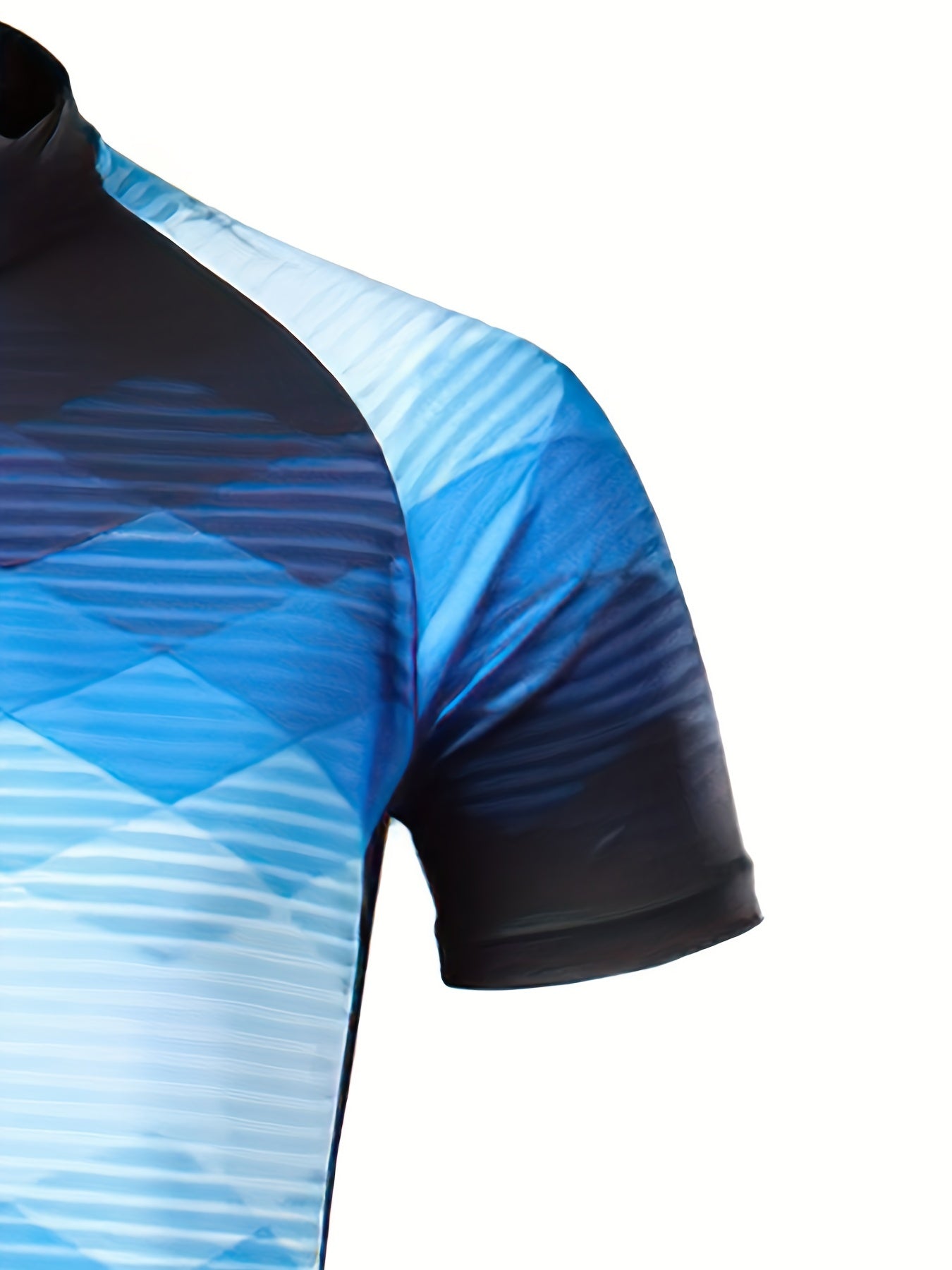 Men's Cycling Jersey Gradient Geometric Graphic Short Sleeves Shirt