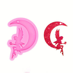 Resin Moon Fairy Girl Silicone Casting Mold for DIY Jewelry Making