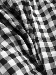 Gingham Print High Rise Maxi Skirt Women's Plus