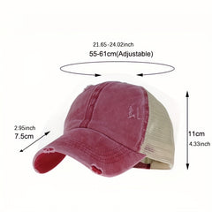 Denim Washed Baseball Cap Outdoor Hat