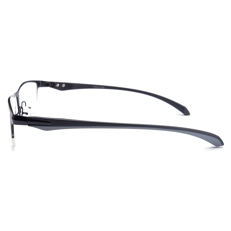 ZanyLen Men's Half Frame Anti Light Glasses with Case