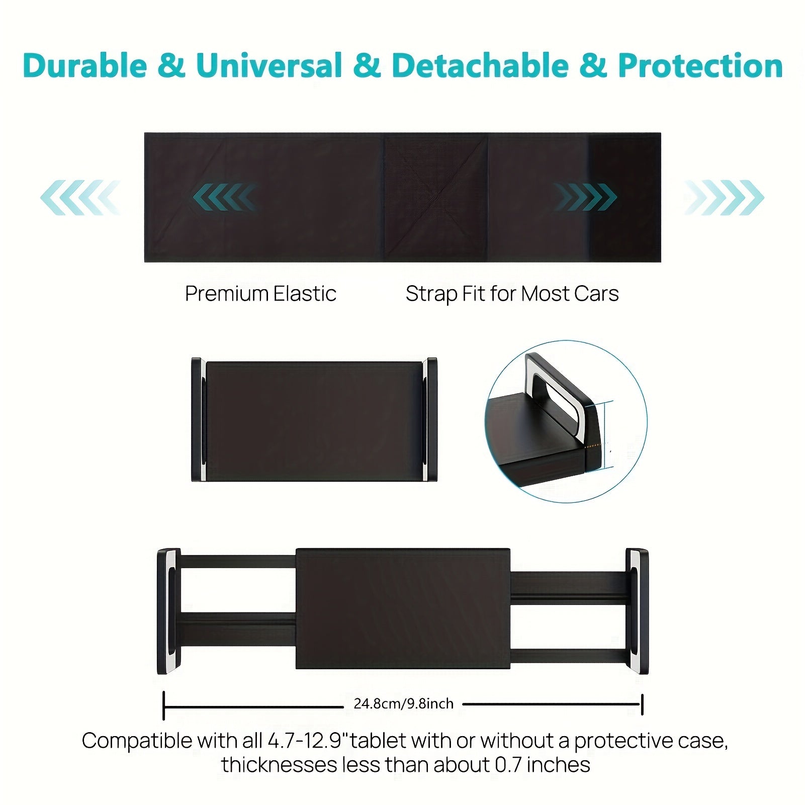 2 Pack Headrest Tablet Holder for iPad Car Back Seat Mount for 11-32" Devices