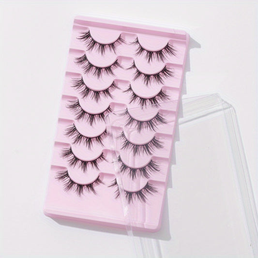 7 Pairs Spiky Manga Lashes Crisscross Style Anime False Eyelashes