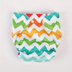 Cute Baby Diaper with Snap Buttons Fleece Knit & Adjustable