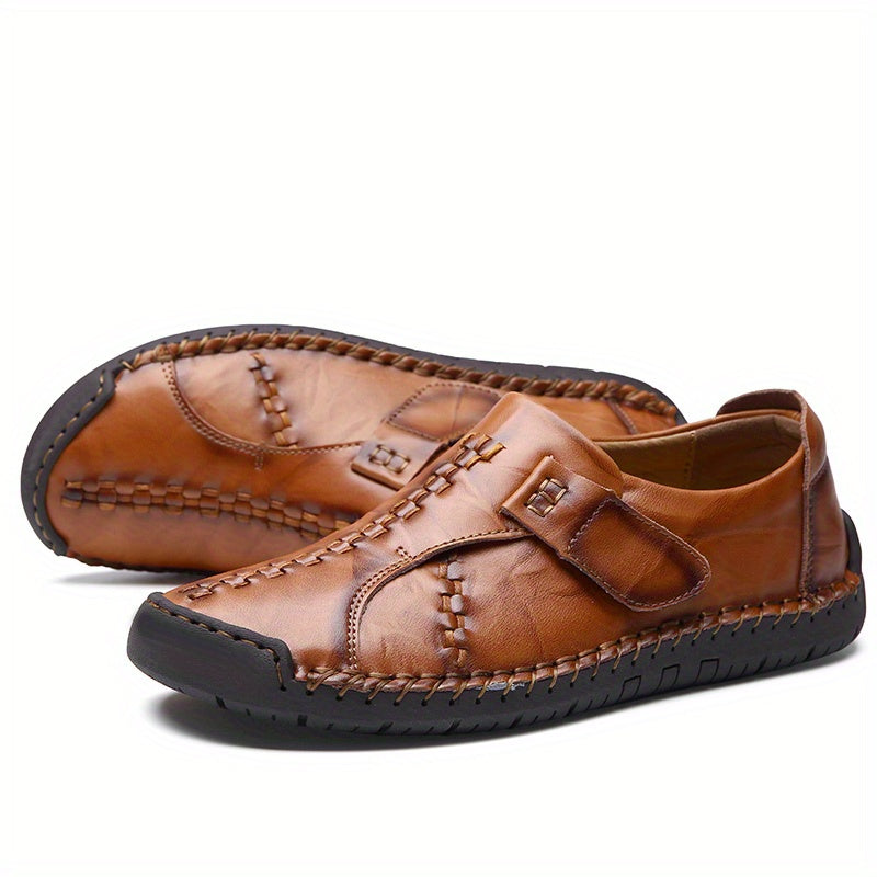 Men's Lightweight Loafer Shoes Breathable Slip On Hook And Loop Fastener Shoes