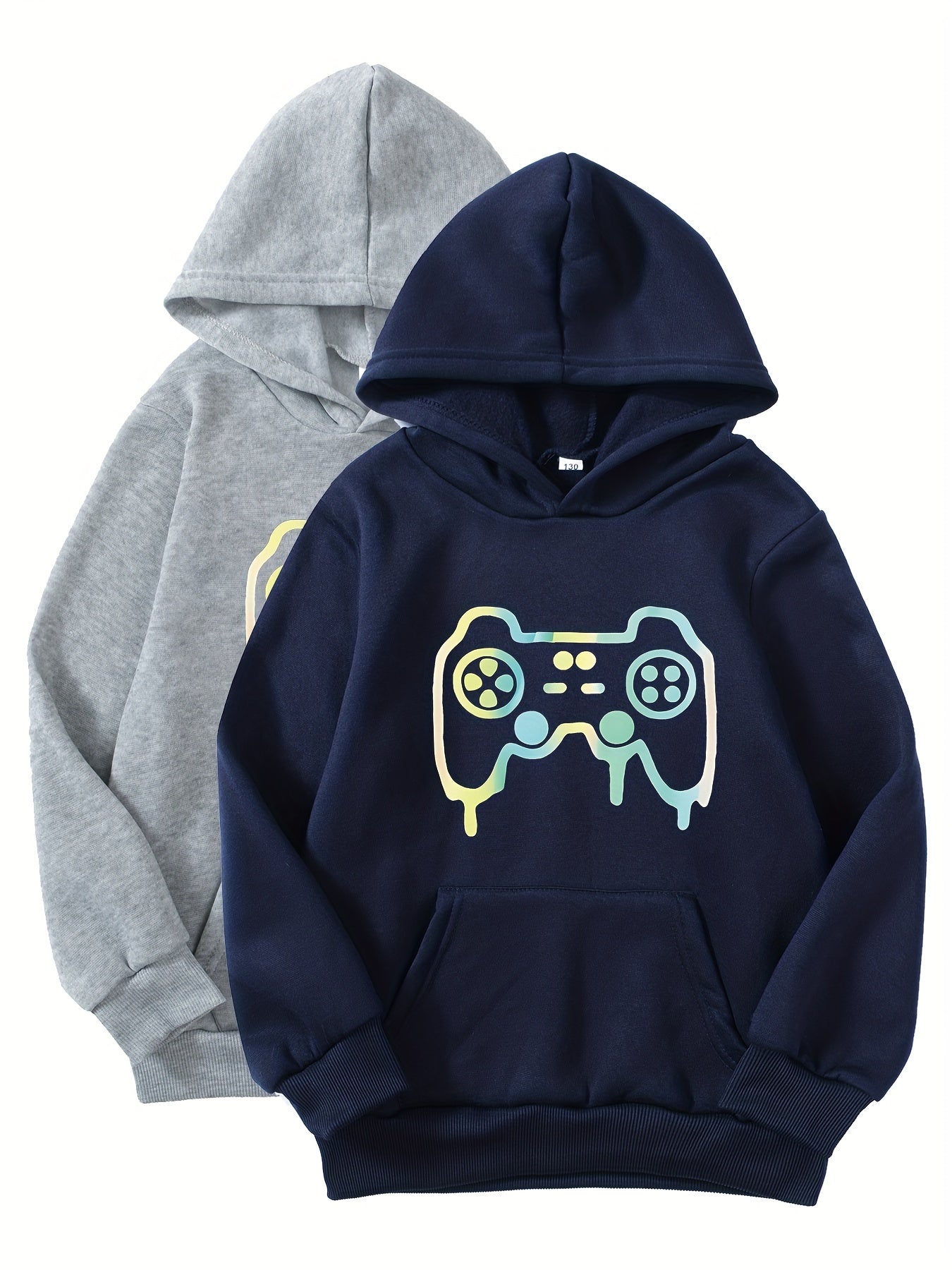 2pcs Gamepad Boys Hooded Sweatshirt Spring Fall Kids Hoodie Tops