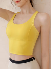 Sporty Top Criss Cross Straps High Stretch Sports Bra Activewear