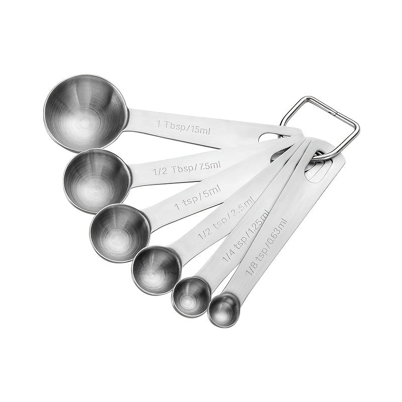 6pcs Stainless Steel Measuring Spoons Cups Set Metric/US Measurements