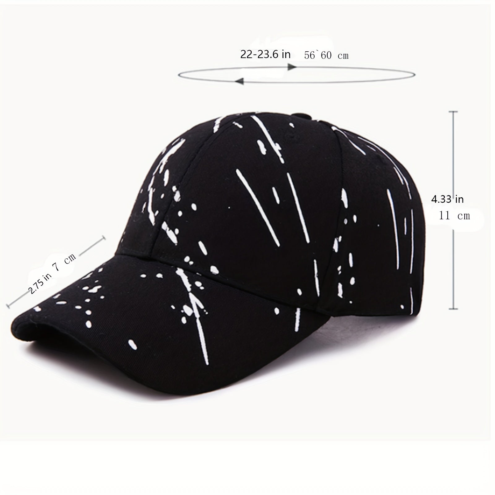 Graffiti Print Baseball Cap Unisex Hip Hop Dad Hat Lightweight Sun Hats