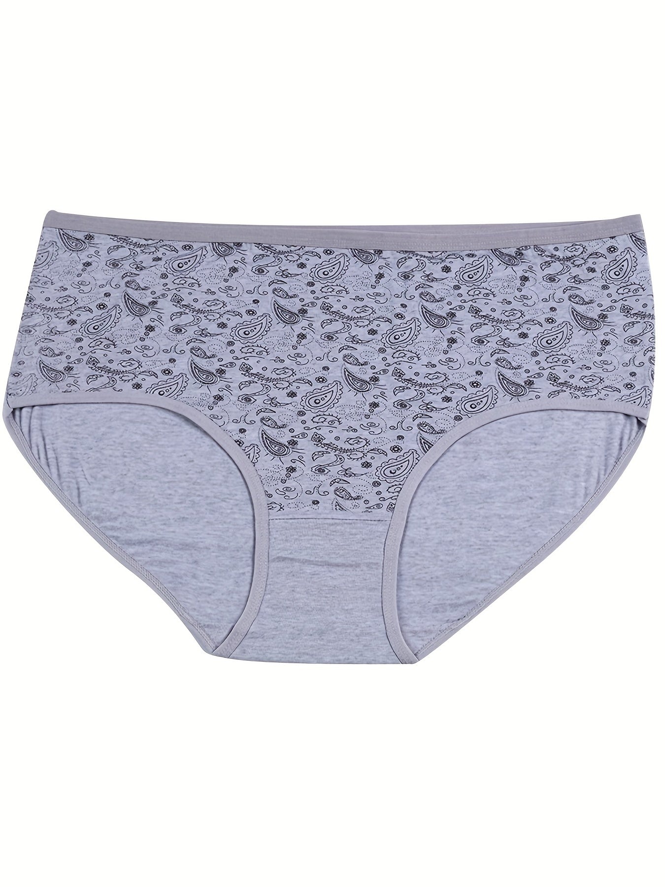 5-Piece Women's Plus Size Paisley Print Panty Set
