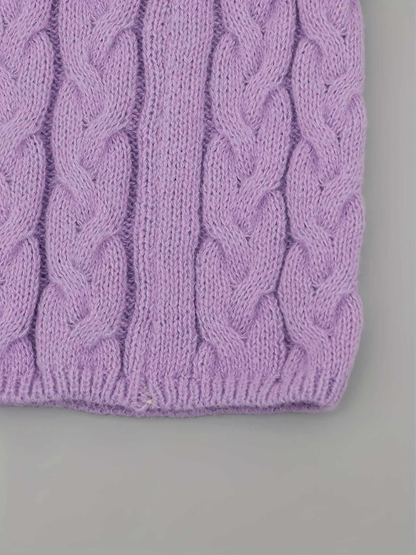 Colorblock Cable Knit Cardigan Open Front Long Sleeve